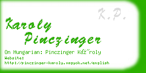 karoly pinczinger business card